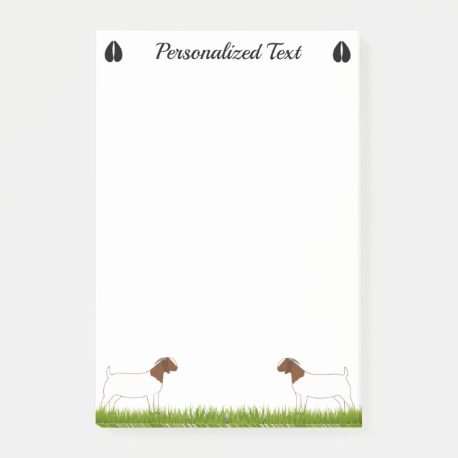 Personalisierte Ziegenfarm Post-it Klebezettel (Vorderseite)