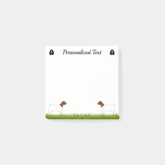 Personalisierte Ziegenfarm Post-it Klebezettel (Vorderseite)