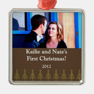 Personalisierte Ziergegenstände Kontur Grünwald Silbernes Ornament