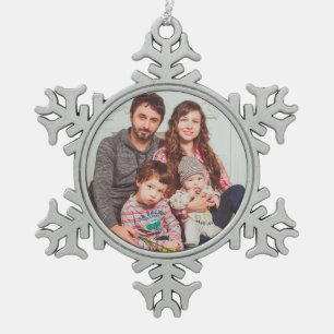 Personalisierte Zinn-Schneeflocke-Verzierung Schneeflocken Zinn-Ornament