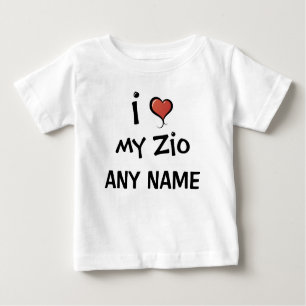 Personalisierte Zio Liebe Baby T-shirt
