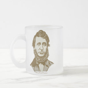 Personalisierte Zitat-Tasse Henry David Thoreau Mattglastasse