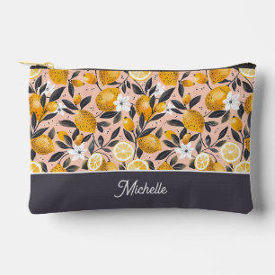 Personalisierte Zitronen-Accessoire-Tasche Zubehörtasche