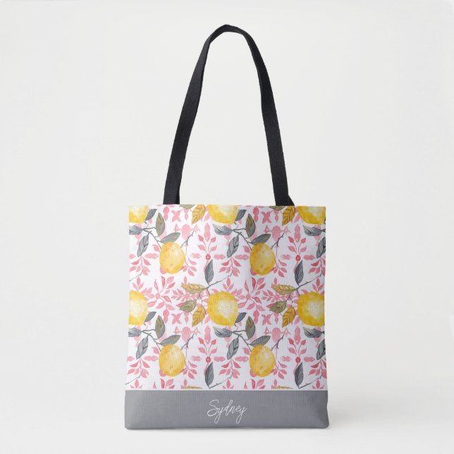 Personalisierte Zitronen-Tasche (Vorderseite)