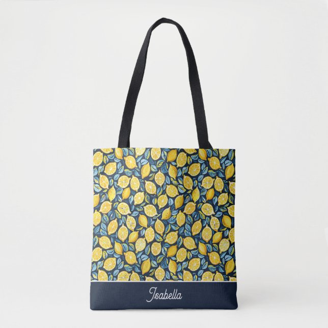 Personalisierte Zitronen-Tasche (Vorderseite)