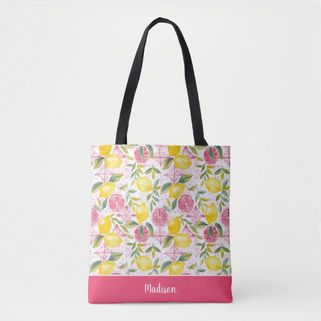 Personalisierte Zitronen-Tasche (Vorderseite)