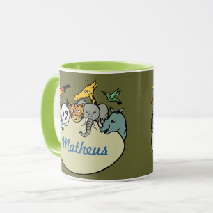 Personalisierte Zoofamilien Tasse