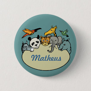 personalisierte Zootiere Button