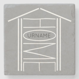 Personalisierte ZUHAUSE IHRER NAME Steinuntersetzer