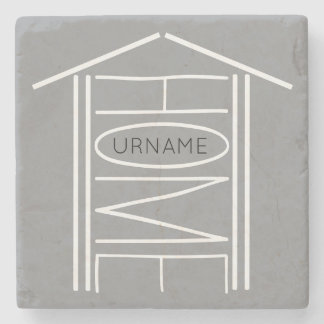 Personalisierte ZUHAUSE IHRER NAME Steinuntersetzer