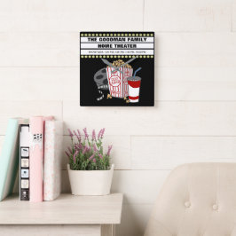 Personalisierte Zuhause-Kinofilme Quadratische Wanduhr