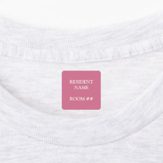 Personalisierte Zuhause mit rosa Farbstift auf den Etiketten