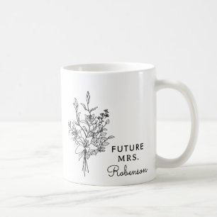 Personalisierte zukünftige Frau Benutzername Braut Kaffeetasse