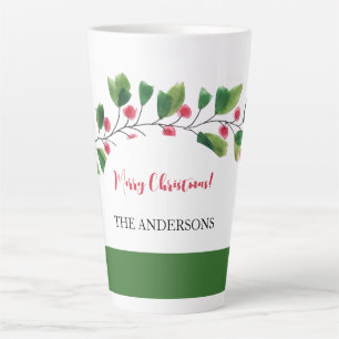 Personalisierte Zweigstelle Rot und Grün Milchtasse