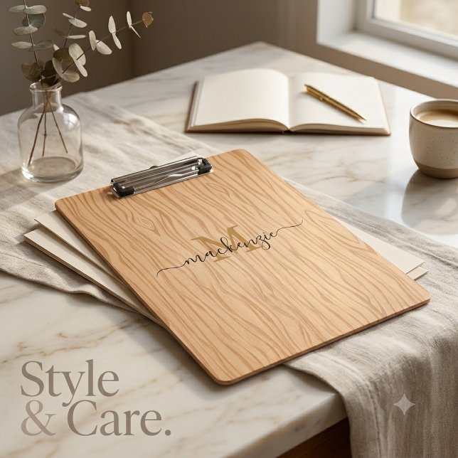 Personalisierte Zwischenablage mit Name und Anfang Klemmbrett (Personalized Clipboard with Name and Initial)