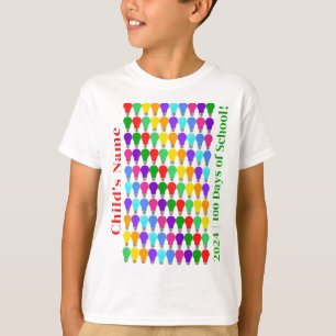 Personalisierten 100 Tage Schullicht T-Shirt