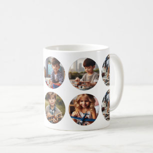 Personalisierten 10 runde Fotos, Familienzimmer Kaffeetasse