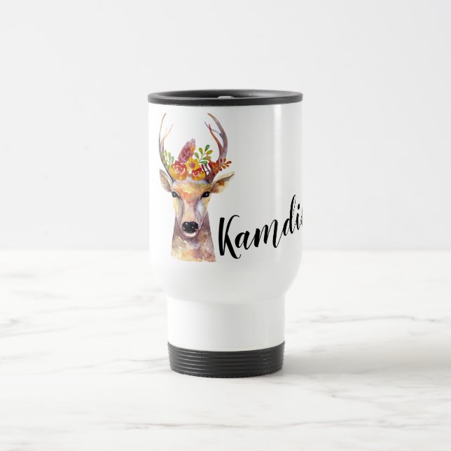 Personalisierten 15 Unzen Kaffee Tasse Boho Hirsch (Mittel)