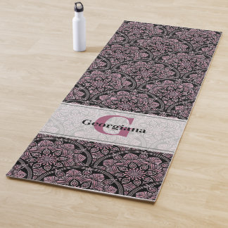 Personalisierten 20er Jahre duskische Rose Blumenf Yogamatte