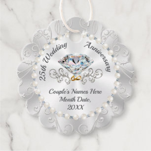 Personalisierten 25. Hochzeitstag - Favoriten Geschenkanhänger