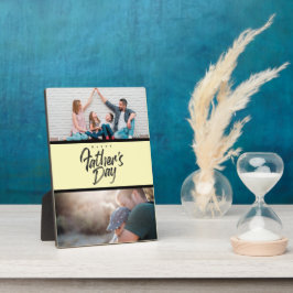 Personalisierten 2 Foto Collage Vatertag Geschenk Fotoplatte