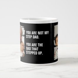 Personalisierten 2 Foto Der Vater, der hochgeklett Jumbo-Tasse