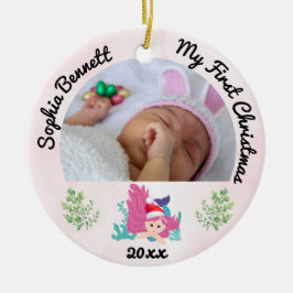 Personalisierten 2 Fotos Babys Mein erstes Weihnac Keramik Ornament