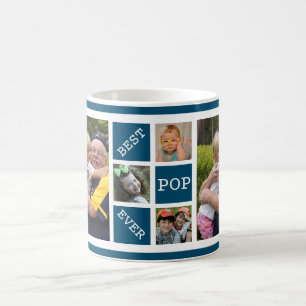 Personalisierten 5 Fotomaterial Bester Pop je blau Kaffeetasse