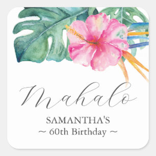 Personalisierten 60. Geburtstag Gunst Sticker