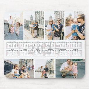 Personalisierten 7 Familienkalender Foto 2025 Mousepad
