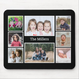 Personalisierten 8-Foto-Kollektion Familienname Sc Mousepad