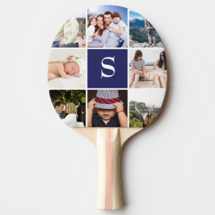 Personalisierten 8 Fotolack Mit Monogramm Blue Tischtennis Schläger
