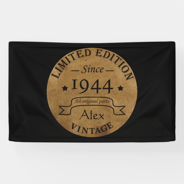 Personalisierten achtzig Vintage 80. Geburtstagspa Banner (Horizontal)