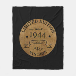 Personalisierten achtzig Vintage 80. Geburtstagspa Fleecedecke