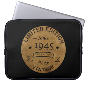 Personalisierten achtzig Vintage 80. Geburtstagspa Laptopschutzhülle