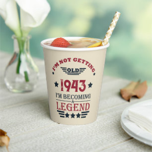 Personalisierten achtzig Vintage 80. Geburtstagspa Pappbecher
