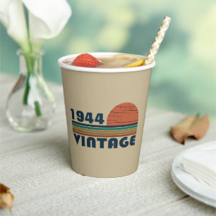 Personalisierten achtzig Vintage 80. Geburtstagspa Pappbecher