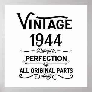 Personalisierten achtzig Vintage 80. Geburtstagspa Poster
