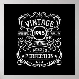 Personalisierten achtzig Vintage 80. Geburtstagspa Poster