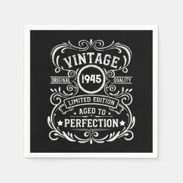 Personalisierten achtzig Vintage 80. Geburtstagspa Serviette