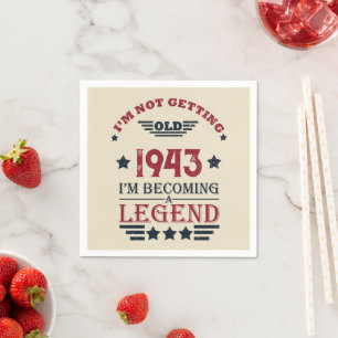 Personalisierten achtzig Vintage 80. Geburtstagspa Serviette