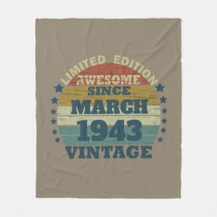 Personalisierten achtzig Vintagen 80. Geburtstag Fleecedecke