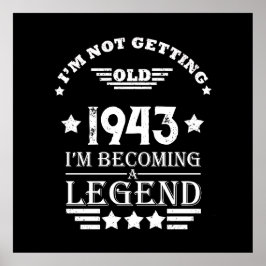 Personalisierten achtzig Vintagen 80. Geburtstag Poster