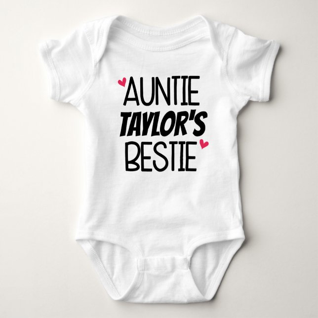 Personalisierten Bestie Baby Outfit Bodysuit Tante Baby Strampler (Vorderseite)