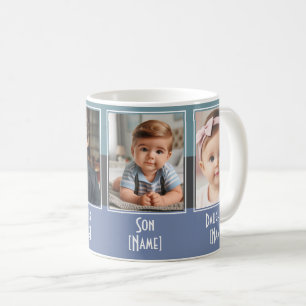 Personalisierten Fotocollage mit vier Familienfami Kaffeetasse