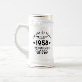 Personalisierten fünfundsechzig Vintagen 65. Gebur Bierglas