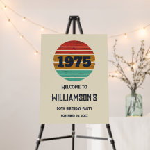 Personalisierten fünfzig Vintagen 50. Geburtstagsp