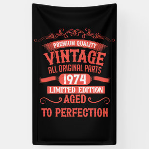 Personalisierten fünfzig Vintagen 50. Geburtstagsp Banner