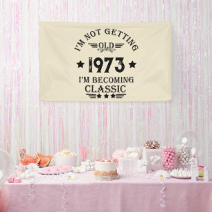 Personalisierten fünfzig Vintagen 50. Geburtstagsp Banner
