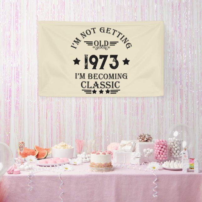 Personalisierten fünfzig Vintagen 50. Geburtstagsp Banner (Party)